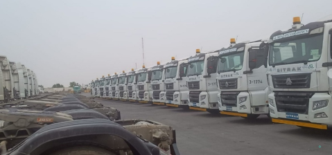 Tractor heads ready for dispatch